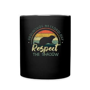 Journée rétro de la marmotte météorologie de la marmotte - Mug uni - noir - Devant
