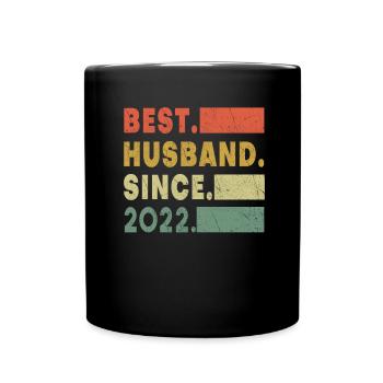 Best Husband 2022 Marriage Hearts Valentines Day - Tasse einfarbig - Schwarz - Vorne