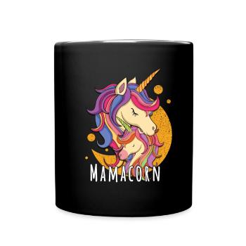 Rainbow Unicorn Mom Mama Mother's Day - Tasse einfarbig - Schwarz - Vorne