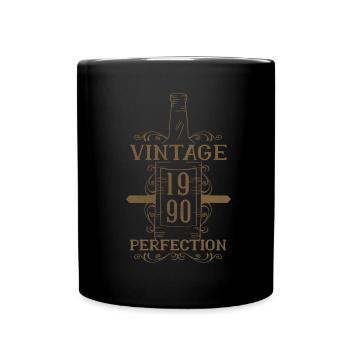 32 Year Old Whiskey Beer Drinking Birth Born 1990 - Tasse einfarbig - Schwarz - Vorne