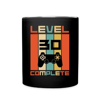 Niveau 30 Complet 30th Birthday Retro Gaming - Mug uni - noir - Devant