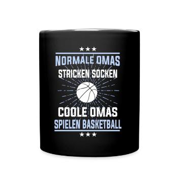 Basketball Oma T-Shirt für die Basketballerin - Tasse einfarbig - Schwarz - Vorne