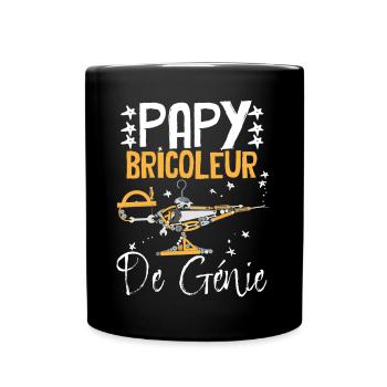 Papy Bricoleur De Génie Citation Cadeau Grand-Père - Mug uni - noir - Devant