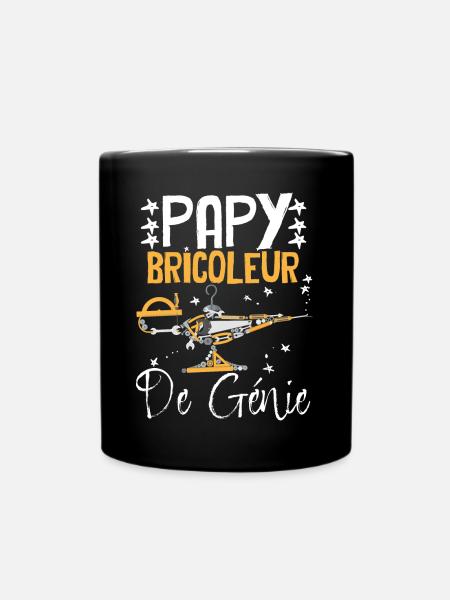 Papy Bricoleur De Génie Citation Cadeau Grand-Père - Mug uni - noir