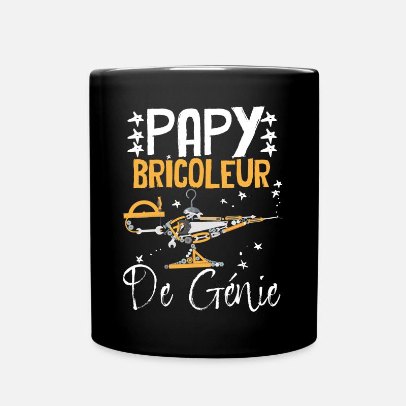 Papy Bricoleur De Génie Citation Cadeau Grand-Père - Mug uni - noir