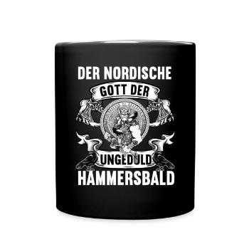 Hammersbald Wikinger Odin Thor Nordisch Mythologie - Tasse einfarbig - Schwarz - Vorne