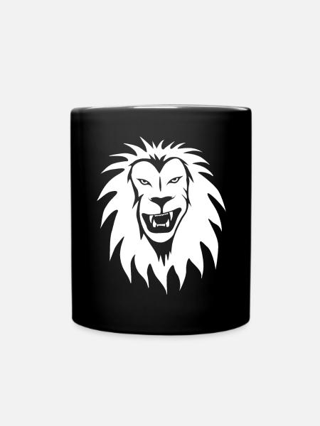 Lion - Full Colour Mug - black