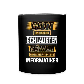 Informatiker, einer der schlausten Männer der Welt - Tasse einfarbig - Schwarz - Vorne