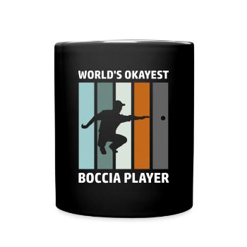 World's okayest boccia player - Full Colour Mug - black - Front