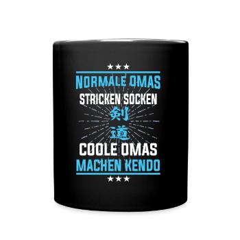 Coole Omas machen Kendo T-Shirt - Tasse einfarbig - Schwarz - Vorne