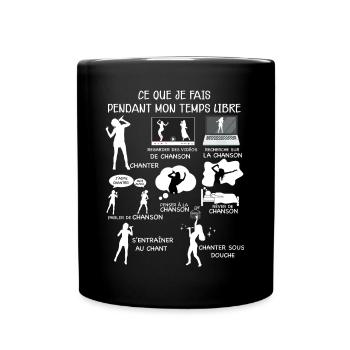 Chanteur Cadeau Humour Chanson - Mug uni - noir - Devant
