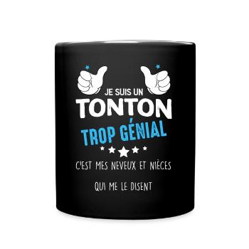 Tonton Neveux Et Nièces Cadeau Oncle - Mug uni - noir - Devant