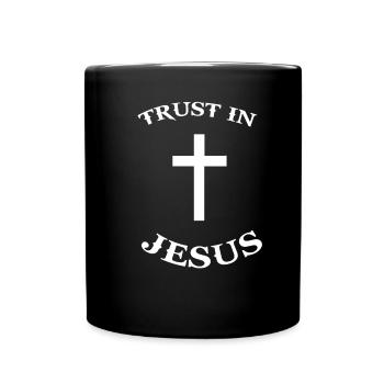 Kreuz Jesus Christus Christentum Erlöser Messias - Tasse einfarbig - Schwarz - Vorne