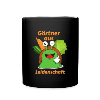 Gärtner aus Leidenschaft Gärtner Geschenk Lustig - Tasse einfarbig - Schwarz - Vorne