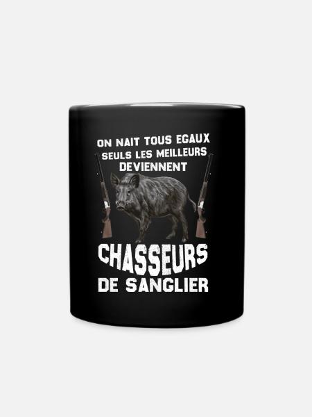 Chasseurs De Sanglier Humour Papa Aime La Chasse - Mug uni - noir