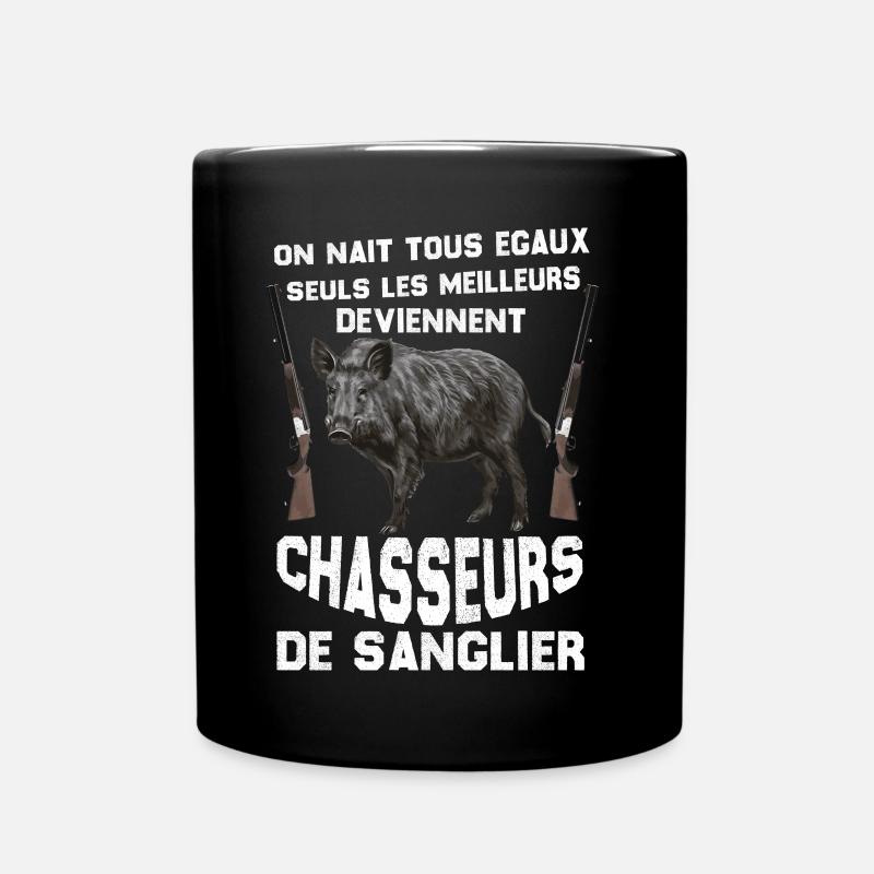 Chasseurs De Sanglier Humour Papa Aime La Chasse - Mug uni - noir