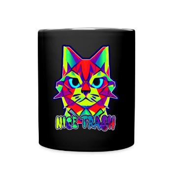 NICEmadcatTRASH - Tasse einfarbig - Schwarz - Vorne