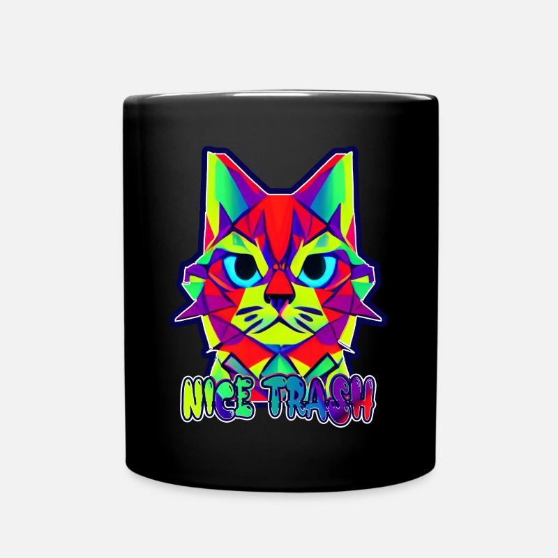 NICEmadcatTRASH - Tasse einfarbig - Schwarz