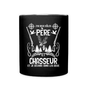 Père Chasseur Le Meilleur De Tous - Mug uni - noir - Devant