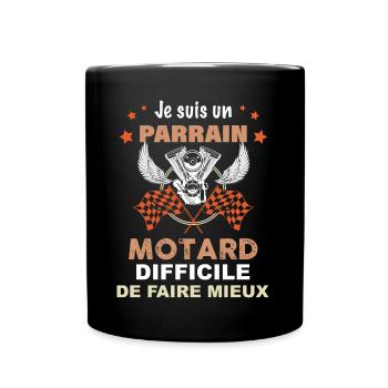 Parrain Motard Difficile De Faire Mieux - Mug uni - noir - Devant