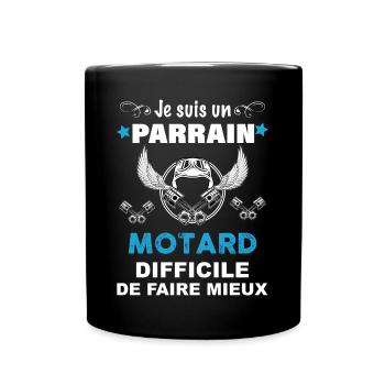 Parrain Motard Parfait - Mug uni - noir - Devant