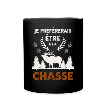 Moi C'est La Chasse Que Je Préfère Citation Chasse - Mug uni - noir - Devant