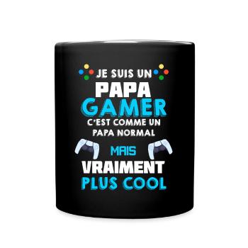 Papa Joueur De Jeux Vidéo Humour Gamer Geek - Mug uni - noir - Devant