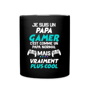 Papa Et Jeux Vidéo Le Gamer Super Cool - Mug uni - noir - Devant