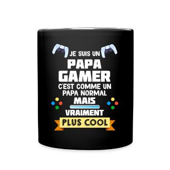 Papa Gamer Le Meilleur C'est Mon Père - Mug uni - noir - Devant