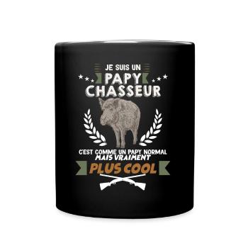 Mon Papy est Un Chasseur Cool et Drôle - Mug uni - noir - Devant