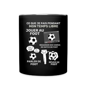 Foot Passion Homme Et Enfant Temps Libre - Mug uni - noir - Devant