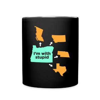 Lustiges Oregon Design für stolze Oregonianer - Tasse einfarbig - Schwarz - Vorne