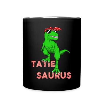 Mama Tatie saurus Vintage Dinosaure - Mug uni - noir - Devant