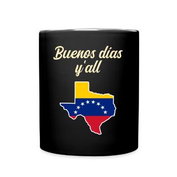 Venezolanisch-texanisches Design für Einwanderer - Tasse einfarbig - Schwarz - Vorne
