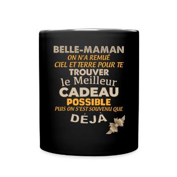 Belle maman Citation cadeau des enfants - Mug uni - noir - Devant