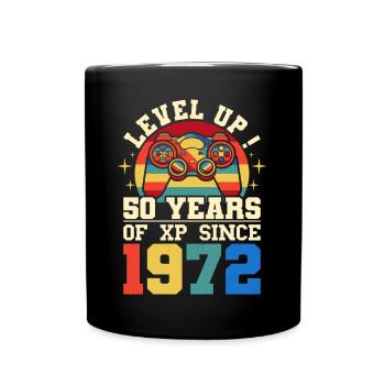 Niveau 50 1972 Anniversaire Gamer 50 ans - Mug uni - noir - Devant