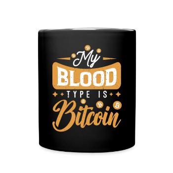 Bitcoin BTC Crypto Blockchain Coin Exchange Coin - Full Colour Mug - black - Front