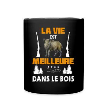 Meilleur Chasseur Humour Chasse - Mug uni - noir - Devant