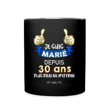 Anniversaire Mariage 30 ans - Mug uni - noir - Devant