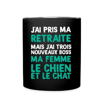 Retraite Homme Femme Et Animaux De Compagnie - Mug uni - noir - Devant