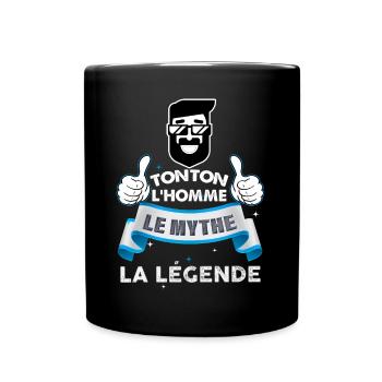 Dein Bart der Mann der Mythos die Legende - Tasse einfarbig - Schwarz - Vorne