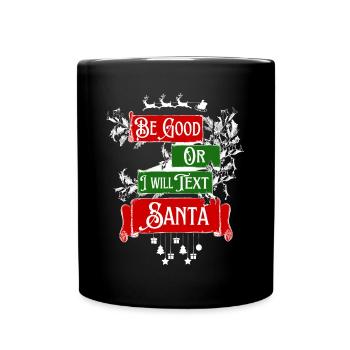 Cooler Weihnachtsspruch Witzig Geschenk Idee - Tasse einfarbig - Schwarz - Vorne