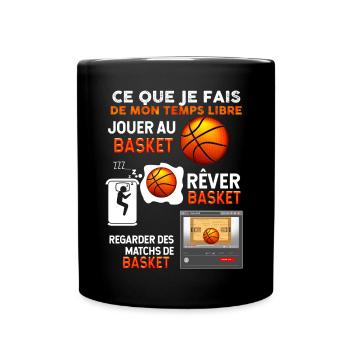 Basket temps libre Pour Basketteur Cadeau Homme - Mug uni - noir - Devant