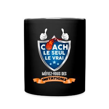 Coach basket humour Homme Basketball - Mug uni - noir - Devant