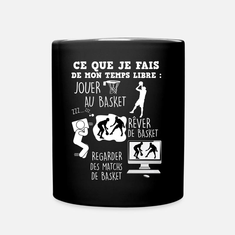 Basket Cadeau Passion Basketteur Basketball - Mug uni - noir