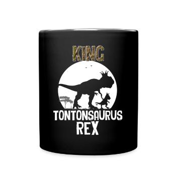 Tonton King tontonsaurus Rex Cadeau Oncle - Mug uni - noir - Devant