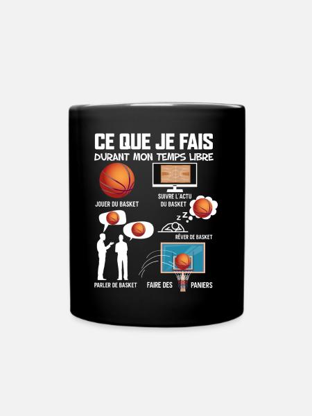 Basketteur Cadeau Basketball Humour Temps Libre - Mug uni - noir
