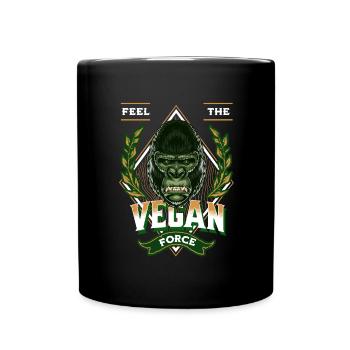 Vegan Force Design - Full Colour Mug - black - Front
