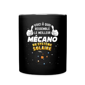 Mécano de la galaxie Cadeau Original Homme Garage - Mug uni - noir - Devant