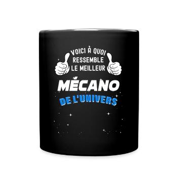 Meilleur mécano de l'univers - Mug uni - noir - Devant